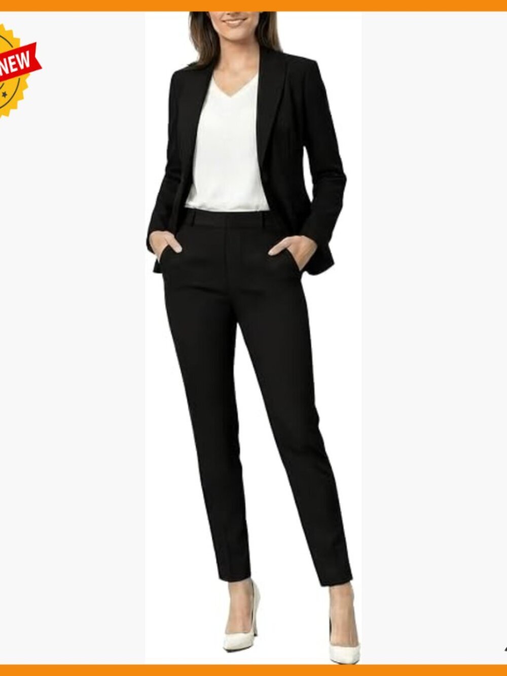 Professional Ponte Roma Pant Suit Set Blazer & Pants Business Outfit